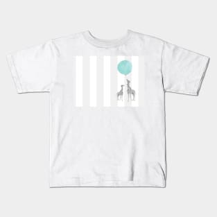 Giraffe and Balloon Kids T-Shirt